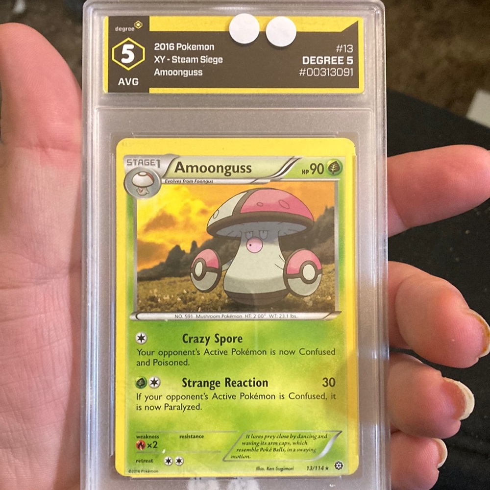 Miscut but not labled Graded  Pokémon card by degree grading